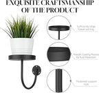 4 Pack Wall Plant Holder,Wall Planters for Indoor Plants,Plant Hanger Indoor,Metal Plant Wall Hanger,Hanging Plant Holder（Black）