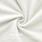 MIULEE Pack of 2 Couch Throw Pillow Covers 20x20 Inch Soft White Chenille Pillow Covers for Sofa Living Room Solid Dyed Pillow Cases