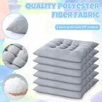 Geetery 12 Pcs Floor Pillows for Classroom Bulk Square Seating Cushions for Floor Chair School Kindergarten Reading Corner, 15.7'' Large Thick Meditation Cushions Yoga Nursery Daycare (Grey)