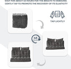 MAXYOYO Folding Sofa Bed, Tufted Bean Bag Bed with Pillows Floor Mattress for Adults, Extra Thick and Long Floor Sofa, Full Couch for Bedroom Living Room, Dark Grey, 54x91 Inch