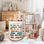 Steam Train Kids Laundry Basket, Toybox for Boys Room, Train Lover Enthusiast Gifts Laundry Basket Hamper Waterproof Collapsible Clothes Toys Storage Bin Organizer for Bedroom Bathroom Kids Room