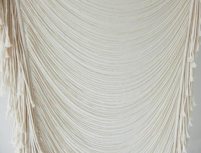 Macrame Curtain Boho Curtains Room Divider Wedding Or Wall Decor Doorway Window Wall Decor Macrame Cord Fiber Yarn Art Craftsmanship Bedroom Headboard Décor 31" Wx 75" L