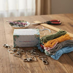 Ewparts Macrame Keychain Kit for Beginner Boho Adult Craft DIY Kits with Precut Macrame Cord 3mm with Instruction Tutorials to Make 8 Macrame Keychains Lanyards for Kids Women Starters DIY Crafts Kit