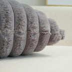 JOJUSIS Pack of 2 Faux Fur Plush Decorative Throw Pillow Covers Couch Cushion Case Soft Pillowcases (Grey, 24 x 24-Inch)