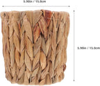 Cabilock Woven Seagrass Planter Basket 6 Inch Indoor Outdoor Plant Pot Cover with Removable Liner Lightweight Breathable Storage for Home Garden Decor