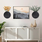Set of 2 Wall Planter for Indoor Plants, Boho Wall Decor for Living Room, Bathroom,Hanging Planter for Artificial Flower Plants(Black)