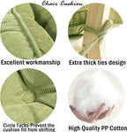 Tiita Dining Chair Seat Cushions 18x18 Inch Office Chair Pads Square Floor Pillows Pad for Outdoor Kitchen Dining Chairs with Ties Set of 4 (Green)