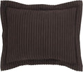 Better Trends Jullian Collection is Super Soft and Light Weight in Bold Stripes Design 100% Cotton Tufted Unique Luxurious Machine Washable Tumble Dry, Standard Sham, Chocolate