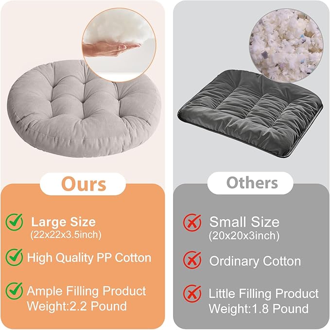 Tiita Outdoor Cushions Square Floor Pillow Thicken Tufted Seat Pad Large Floor Cushion for Yoga Meditation Living Room