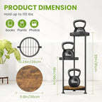 3 Tier Large Plant Stand Indoor Outdoor Clearance 10in Wide Metal Wood Plant Stand for Multiple Plants Black Tall Narrow Plants Display Organizer for Corner Living Room Porch Patio Garden Office