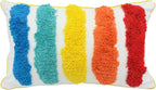 LIGICKY Rainbow Pillow Covers Cute Colorful Pillows Boho Tufted Throw Pillows Accent Rectangle Pillow Home Decorative Cushion Case for Girls Room Decor Kids Playroom Bed Sofa Couch 12x20 Inch