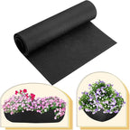 16x122 Inch Black Felt Planter Liner Roll, Non-Woven Hanging Basket Liners Coco Coir Alternative Breathable Outdoor Planter Liner Window Box Liners for Metal Basket Flower Pot Raised Garden Bed