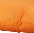 Thmyo 4-Pack 100% Cotton Comfortable Solid Decorative Throw Pillow Case Square Cushion Cover Pillowcase Sublimation Blank Halloween DIY Throw Pillow Covers for Sofa Bed(16x16 inch/40x40cm,Fall Orange)