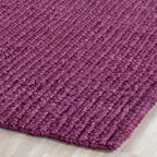 SAFAVIEH Natural Fiber Collection Runner Rug - 2'6" x 6', Purple, Handmade Jute, Farmhouse Style, Chunky Textured Thick Pile (NF447B)