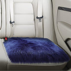 Softlife Blue Faux Fur Sheepskin Chair Cover Seat Cushion Pad Super Soft Area Rugs for Living Bedroom Sofa Dorm (1.6ft x 1.6ft, Royal Blue)