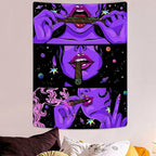 Yeoiat Fantasy Tapestry Anime Tapestry for Bedroom Cool Tapestries Wall Hanging for Dorm Living Room (Purple, 70.00" x 90.00")
