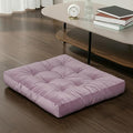 Floor Pillow for Sitting, Large Velvet Floor Seating Cushion for Adults, Tufted Big Pillow for Meditation, Yoga & Living Room, Machine Washable, 22x22 Inch, Lavender