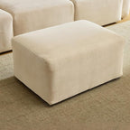 VINGLI Movable Ottoman for Corduroy Cloud Sectional Couches, Cream