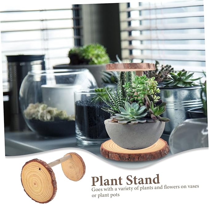 Boho Decor Plant Pot Holder Solid Wood Flower Stand Balcony Display Rack Decorative Cake Shelf