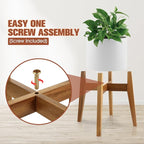 Indoor Plant Stand, Mid Century Modern Plant Holder, Pot Stand for Large Plants, Stable Wood Planter Stand for Indoor Outdoor, Fit 11 Inch Pots