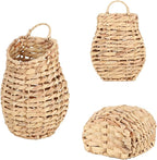 YRMT Water Hyacinth Woven Hanging Basket Wall Hanging Basket Decorative Front Door Basket Decor for Flower Plants Boho 15" x 10"