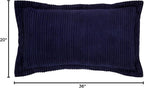 Better Trends Jullian Collection is Super Soft and Light Weight in Bold Stripes Design 100% Cotton Tufted Unique Luxurious Machine Washable Tumble Dry, King Sham, Navy