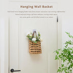 Wall Hanging Basket Decorative Boho Mounted Organizer Dried Flower Plants Front Door Basket for Garden Farmhouse Home