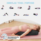 Yoga Bolster Pillow for Restorative & Yin Yoga - Meditation Pillow with Velvet Cover - Rectangular