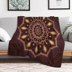 Mandala Throw Blanket Indian Hippie Bohemian Art Floral Texture Ornamental Pattern Blanket for Sofa Bed Couch Chair Or Dorm 60"x80"