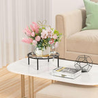 10.24IN Short Plant Stand-Heavy Duty Flower Pot Stand, Potted Plant Holder, Anti-rust Metal Plant Pot Shelf for Room Indoor and Outdoor Courtyard, Gardens.