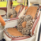 2Pcs Leopard Print Bow Throw Pillow Furry Bow Plush Pillows Cute Flower Plush Pillow Cheetah Home Decor Stuffed Bow Lumbar Pillow for Bed Couch Living Room Decor (Brown, 18.1in Bowknot)