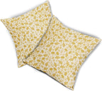 Yellow Floral Pillow Covers 16x16 Set of 2 Vintage Rustic Old Style Cute Small Flower Yellow Cream Print Decorative Outdoor Pillowcases Farmhouse Throw Cushion Case Decor for Couch Sofa Bed
