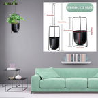 Metal Plant Hanger,Hanging Planters Indoor Hanging Flower Pots (Black)