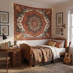 Accnicc Vintage Floral Mandala Tapestry Wall Hanging Boho Flower Tapestry Aesthetic Retro Bohemian Hippie Indian Cute Large Tapestries for Bedroom Living Room Dorm Decor 80 x 60 Inch