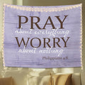 STHTTSW Christian Tapestry, Bible Verse Pray Tapestries Wall Blanket, Religious Scripture Wall Hanging Decor for Church Prayer Room Home Office, 50x60 Inch