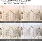 AELS 18x18 Decorative Boho Linen Throw Pillow Covers, Modern Farmhouse Textured Pillow Case, Set of 2, Tufted Stitch Stripe Cushion Cover for Bed Sofa Couch Living Room (Cover ONLY), Brown