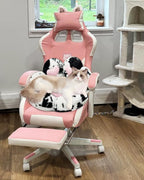 MOONBEEKI Cat Paw Cushion Chair Comfy Kawaii Plush Seat Cushions Shape Lazy Pillow for Gamer Chair 28"x 24" Cozy Floor Cute Seat Kawaii for Girl Gift, Dining Room Bedroom Decorate (Milk Cow)
