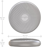 BouncyBand Wiggle Seat, Silver, 1-Pack – Small 10.75” D x 2.5” H Wobble Cushion for Kids Aged 3-7 – Sensory Tool Promotes Active Learning & Improves Productivity – Includes Pump for Easy-Inflation