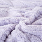 YUSOKI Twin XL Blanket Single Layer,Weight(3.1lb),370GMS-3D Stylish Design for Gift Home Decor (Lavender Fog,65"x90")