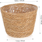 Rustic Woven Plant Baskets Indoor Rattan Flower Planter for Wedding Party Decorations