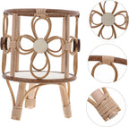 Unique Rattan Plant Stand Greenery Decor Flower Pot Holder for Outdoor Indoor Boho Style Flower Stands for Plants Decorative Planter Display Rack