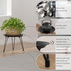 SUEH DESIGN Plant Stand Indoor, Metal Plant Stand Round Plant Table Heavy Duty Plant Stool Flower Pot for Indoor Outdoor Home Decor, 1 Pack Short