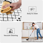 KIMODE Anti Fatigue Kitchen Mats, Padded Kitchen Floor Mats 24"x71", Boho Farmhouse Kitchen Runner Rugs, Black and White Rugs for Kitchen Floor, Cushioned Standing Mat for Laundry Office Sink Desk