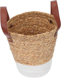 Boho Nursery Decor Straw Basket Potting Rattan Wall Decor Plant Basket Home Decorative Artistic
