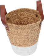 Boho Nursery Decor Straw Basket Potting Rattan Wall Decor Plant Basket Home Decorative Artistic