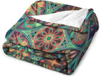 Vintage Mandala Throw Blanket Bohemian Boho Colorful Blanket for Sofa Bed Couch Chair Or Dorm 50"x60"