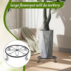 1/2/4 Pack 10/12 Inch Heavy Duty Iron Plant Stands - Rustproof Metal Flower Pot Holder for Indoor Outdoor Use, Round Wrought Iron Planter Stand for Corner Gardening, Patio, Balcony Decor- Black (12IN1PCS)