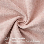 MIULEE Pack of 2 Couch Throw Pillow Covers 16x16 Inch Pink Farmhouse Valentine Decorative Pillow Covers with Stitched Edge Soft Chenille Solid Dyed Spring Pillow Covers for Sofa Bed Living Room