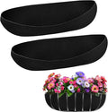 2PCS 30 Inch Window Box Liner Fabric Planter Basket Liner Trough Planter Insert Liner Black Hanging Flower Basket Liners Non-Woven Felt Plant Liner for Planters Fence Garden - Avoid Bird Nesting