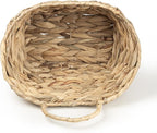 Hanging Wall Basket Handwoven Wicker Basket for Plants, Flowers & Storage, Rustic Farmhouse Wall Decor Organizer, Natural Water Hyacinth